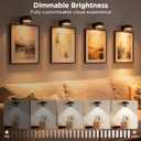 4-Pack Picture Lights for Wall, Rechargeable Wireless Poster Lights with 3 CCT & 12 RGB, Magnetic Painting Lights with Remote(DimmableTimer), LED Art Display Light for Frame, Gallery, Wall Decor
