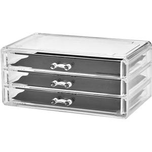 Ymiko Cosmetic Storage Drawers Three Tier Makeup Organizer for Desktop