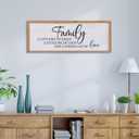 Family A Little Bit Of Crazy Sign Wall Decor 32"×12" Rustic Farmhouse Living Room Large Soild Wood Framed Hallway Hanging Sign Aesthetic Inspirational Quotes Entryway Home Wall Art (Wood)