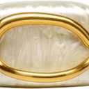 Gold Clutch Purses for Women Formal,Marble Acrylic Women's Evening Handbags Purse,Trendy Metal Handle Evening Purse,Clutch Bag 2025 for Wedding Party Causal