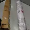 UNISHADES no Drill Cordless Roman Shades for Windows, 35" W 64" H - Light Filtering - Linen - White