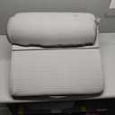 Bedluxe Adjustable 4pcs Bed Wedge Pillow Set, Memory Foam Wedge Pillows Post Surgery for Back, Neck, Leg Pain Relief, Pillow Wedge for Sleeping, Sitting up in Bed, Acid Reflux and GERD, White/Grey (Adjustable 9&12 Inch + 2 Head Pillow)