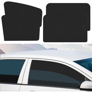 Car Windshield Sun Shade Privacy Covers4 PCS Car Window Shades for Baby Block Light Curtains Sun Protection Shade Camping for Sleeping (4 Pairs Black)