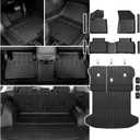 Floor Mats for Kia Sportage Hybrid 2026 2025 2024 2023(Not Fit PHEV & Gas), All Weather TPE Trunk Mat Cargo Liner with Backrest Mats & Door Sill Guards Car Mat Accessories