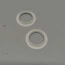 DiCUNO E26 Lamp Shade Rings, White Light Socket Ring, Lock Socket Replacement for Standard Base Lamp Holder, Inside Threaded Diameter 1-1/2 Inch (39mm), 2-Pack