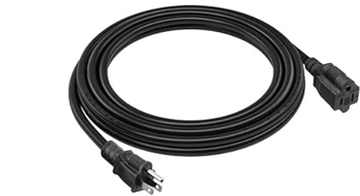 1 Pack 6FT Extension Cord Outdoor 16 AWG Heavy Duty Power Cord 3 Prong SJTW, NEMA 5-15P to NEMA 5-15R, Power Cable for Indoor and Outdoor Use, ETL Listed