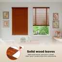 2" Slats Wood Blinds for Indoor Windows: Wooden Blackout Blinds & Shades,Black Out Privacy Horizontal Blinds for Home Bedroom Bathroom Living Room Windows Brown 31.5" WX 36" H