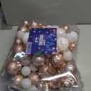 100-Pack Various Shatterproof Christmas Balls, Christmas Decorative Ball Ornaments for Xmas Tree- Rose Gold