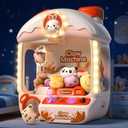 cossy Claw Machine for Kids, Large Rabbit Toy Claw Machine, Mini Arcade Claw Machines with Sound Lights, 360 Crystal Joystick, Fidget Toys and Surprise Eggs, Birthday Gifts for Girls Boys (Red)