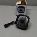 Car Fan USB Powered, Powerful 3 Speed, Portable Cooling Clip Fan for Car Vent, Quiet Brushless Motor, 360 Degree Rotatable, Air Circulation for Vehicle, Van, Truck, SUV, RV(Black)