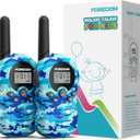 FOREDOM Walkie Talkies for Kids Walkie Talkies Long Range for Boys & Girls Age 3 to 12 Year Old Birthday Cool Army Toys - 2 Pack (Camo Blue)