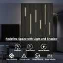 HAMRVL LED Recessed Lighting Wall Panel Lights, 6PCS 4000k Natural White Adhesive Slat Wall Lights with Touch Switch, Wall LED Light for Bedroom, Living Room, Studio, Kitchen Cabinets, Acoustic Walls, 42in+26in+18in - 6pack