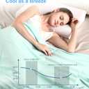 Cooling Comforter, Soft & Breathable Lightweight Blanket for Hot Sleepers, All-Season Cooling Blanket 90"x90" Queen Size, Green