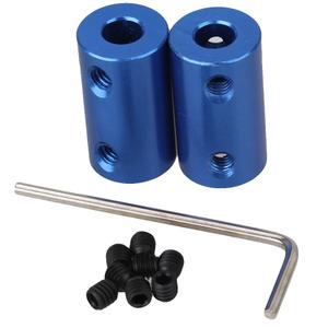 Blue 6mm to 6mm Aluminum Shaft Coupling Rigid Coupling Coupler Motor Connector with Spanner Pack of 2