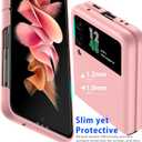Magnetic for Samsung Galaxy Z Flip 5 Case Slim & Military-Grade Protection Magnetic Phone Case,Pink 21-zflip5-02