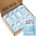 Leelosp 300 Pcs Individual Travel Laundry Detergent Bulk Travel Size Laundry Detergent Packets Portable Single Use Liquid Soap for Traveler Hostel Essentials Cleaning