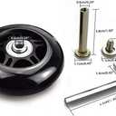 Luggage Suitcase Wheels 70mm x 24mm/2.75"x0.94" w/ABEC 608zz Skate Inline Outdoor Replacement Wheels, One Set of (2) (OD:70 W:24 ID:6 Axles:35 & 40mm)