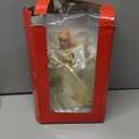 Kurt Adler 10-Light 9-Inch Ivory and Gold Angel Treetop