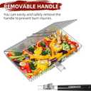 Grill Basket Extra Large, SUS304 Stainless Steel, Portable Folding BBQ Camping Grilling Rack for Fish, Vegetables, Shrimp, Barbeque Griller Cooking Accessories, Grilling Gifts for Men, Dad