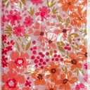 Qokey Compatible for iPhone 15 Case 6.1 inch,Cute Clear Flowers Design for Women Shell Pattern Soft Bumper Lightweight Slim Fit TPU Shockproof Phone Cover for iPhone 15,Pink Floral