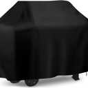 iCOVER Grill Cover, 55 inch BBQ Grill Cover for Outdoor Grill, Anti-UV & Fade Resistant Gas Grill Cover, Waterproof Barbecue Grill Covers for Weber, Char-Broil, Nexgrill and More, Black