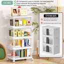 Kmiectse Clear Storage Bins with Lids - 4 Tier Plastic Bins with Wheels, Stackable Storage Bin, Closet Organizers Box for Bedroom, Living Room, 23 QT Folding Box with Magnetic door