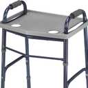 DMI Walker Tray With Cup Holders, Walker Tray For Folding Walkers, Mobility Accessory for Seniors, Tray Table for Standard Walkers, Multipurpose and Portable, Gray