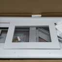 NOOTA Basement Window 32" x 14" Double Tempered Glass, Removable Flange, Vinyl Sliding WindowWhite | Sliding window