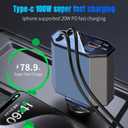 XSEYESX Retractable Car Charger, 120W 4-in-1 PD33W and QC3.0 Ultra Fast Charging car Phone Charger, with 2.6ft Fast Charging Cable, Suitable for iPhone 1716, 15, 14, 13, 12 Pro Max