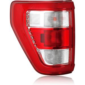 Halogen Pickup Tail Light Compatible With 2021-2023 Ford F150 XL XLT Pickup Taillight Rear Brake Lamp Signal Assembly w/o Blind Spot with Bulbs and Harnesses Left Driver Side ML3Z13405F