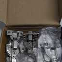 Chibery 10 Pack Half Overlay 3D Soft Close Concealed Hinge for Face Frame Door  Frameless Door, Clip-on Plate, Self Closing Hidden Satin Nickel, 105 Open Angle Concealed Stainless Steel Hinges