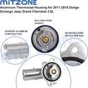 MITZONE Upgrade Aluminum Thermostat Housing Assembly Compatible with Dodge Durango Grand Cherokee 2011-2015 Wrangler JK 2012-2018 Replace 902-852 5184651AG 5184651AH