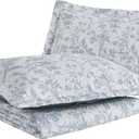 Laura Ashley - Twin Quilt Set, Soft Cotton Bedding with Reversible Design, Medium Weight for Year Round Use, 2 Piece Bed Set with Matching Pillowcase (Amberley Blue)