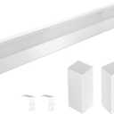 Redants 4 FT Baseboard Heater Covers with Left and Right Endcaps, Galvanized Steel Easy Slip-On Baseboard Cover for Replacing Old and Rusty Looking Electric and Hydronic Base board Heater Cover