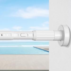 Tension Curtain Rod 41-126" Heavy Duty No Drilling Adjustable White, 1.26"
