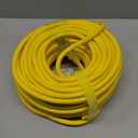 POWGRN 100 ft 12/3 Outdoor Extension Cord Waterproof Heavy Duty with Lighted Indicator End 12 Gauge 3 Prong, Flexible Cold-Resistant Long Power Cord Outside, 15Amp 1875W SJTW Yellow ETL Listed