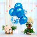 ZJDHPTY Blue Party Decorations,4 Set Reusable Balloon Stand with Pump and Blue Balloons for Boy Men Birthday Father's Day Retirement Anniversary New Year Graduation Decorations 2026