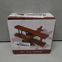 BESPORTBLE Vintage Wooden Aircraft Model Retro Wood Plane Ornament for Home Decor 5.8X5.5X2.95 Inch Airplane Decoration for Living Room Coffee House and Gift for Collectors