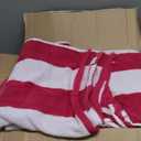 Exclusivo Mezcla 4 Pack Beach Towels, Large Microfiber Striped Beach Bath Pool Towel Set for Kids and Adults, Lightweight and Absorbent, 30x60 Inches, Pink