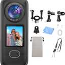 4K Action Camera, 3.5Hrs Battery Life Body Camera Hands-Free Recording, IPX6 Waterproof Portable Vlogging Camera with 1.4" HD Screen, Video Recorder with WiFi for Travel, Cycling, Motorcycle, Bloggers