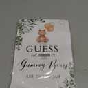 How Many Gummy Bears Are in the Jar - 1 Standing Sign and 50 Guessing Cards, Greenery Baby Shower Game for Boys Girls, Birthday Party Supplies and Decorations-01