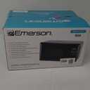 Emerson MW7302B Compact Countertop Microwave Oven with Touch Control, LED Display, 700W, 10 Power Levels, 6 Auto Menus, Glass Turntable and Child Safe Lock, 0.7 Cu., Ft. Black