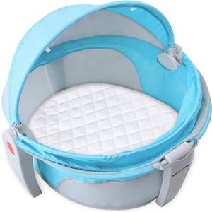 1 Waterproof Bassinet Mattress Pad Cover Compatible with Fisher Price On The Go Baby Dome, Ultra Soft Surface, Breathable and Easy Care