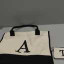 GASSDA Initial Canvas Tote Bag, Birthday Gifts For Women, Monogram Personalized Gifts For Women Mom Teachers Bridesmaids