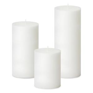 3 Packs Unscented Different Sizes White Pillar Candles, Dripless 3x4, 3x6, 3x8 Inch Cylinder Candles for Wedding, Home Decor, Dinner Table, Party, Power Outage, Emergency