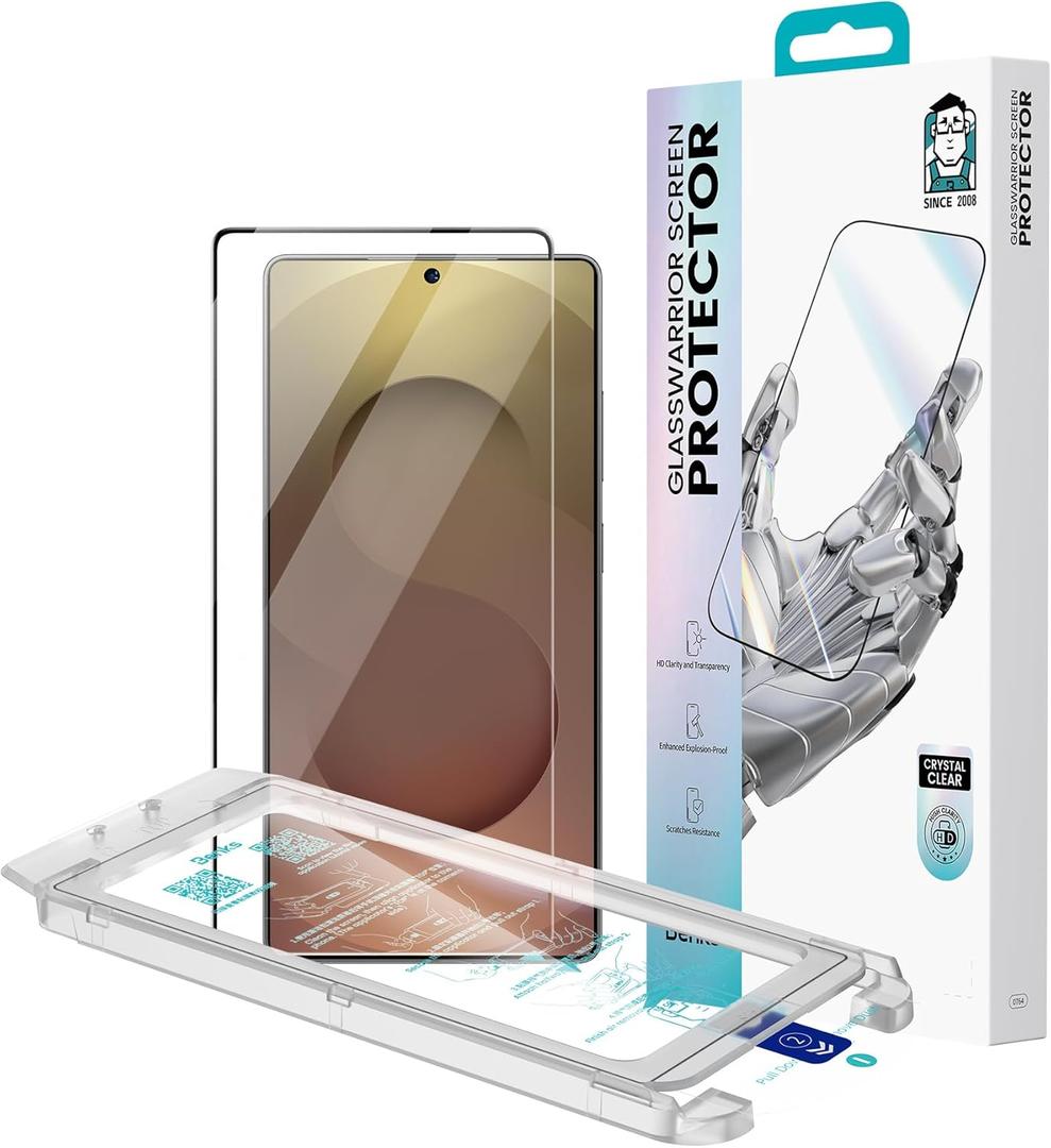 BENKS GlassWarrior AR Screen Protector for Galaxy S25 Ultra, 9H+ Shatterproof [Military-Grade Protection], Superior Scratch Resistance Anti-Reflective Tempered Glass Screen Protector