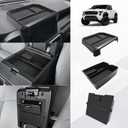 Muslogy Center Console Organizer Compatible with 2024 2025 Toyota Tacoma 4th Gen Accessories Interior Storage Box Insert Tray Phone Pocket(Dash Tray for 8-inch Screen+Console Organizer+Hidden Box)