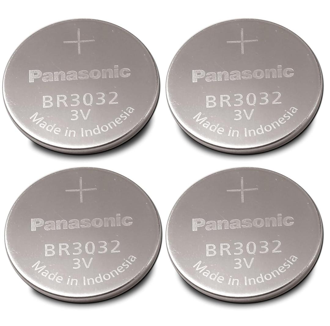Panasonic BR3032 3V Coin Cell Batteries (4 Pieces) (Not CR2032)