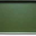 Hoki Found Silicone Pet Food Mat - High-Lips Dog Cat Bowl Placemat - Waterproof, Dark Olive (19 x 12)