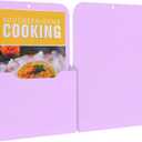 Magnetic File Holder, Magnetic Paper Holder for Refrigerator, File Cabinets and Fridge, Magnetic Pocket Wall Hanging File Organizer, Magnetic File Folder Case (Purple - 2L Pack)